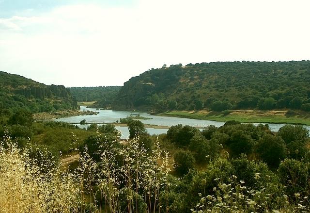 La riviere Esla a la sortie de Granja de Moreruela
