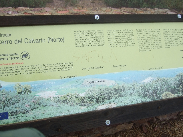 Table d'orientation au Cerro del Calvario